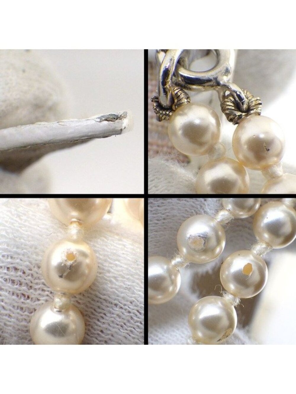 Dior Christian Watch Maris Square White Shell Dial Pearl Chain D Logo - Picture 8 of 10